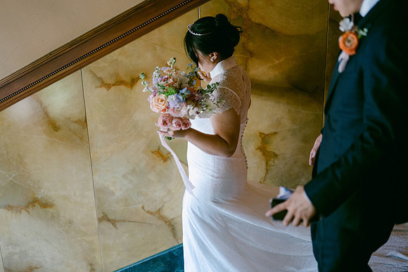 Christine and Alex Castle Green Wedding