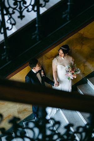 Christine and Alex Castle Green Wedding