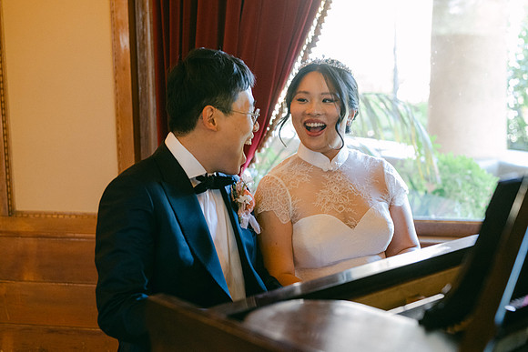 Christine and Alex Castle Green Wedding