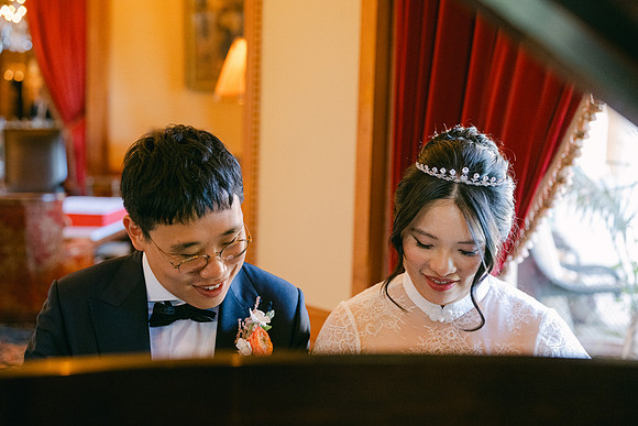 Christine and Alex Castle Green Wedding