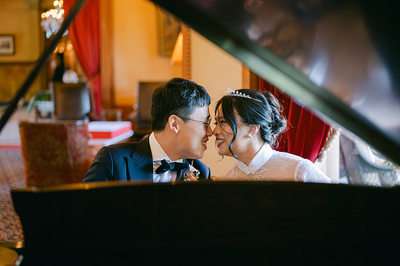 Christine and Alex Castle Green Wedding