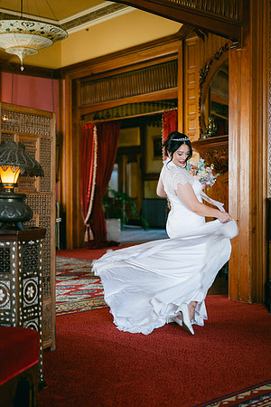 Christine and Alex Castle Green Wedding