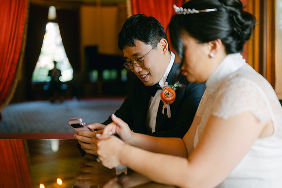 Christine and Alex Castle Green Wedding