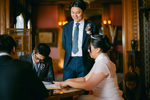 Christine and Alex Castle Green Wedding