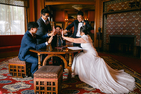 Christine and Alex Castle Green Wedding