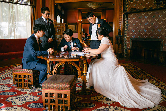 Christine and Alex Castle Green Wedding