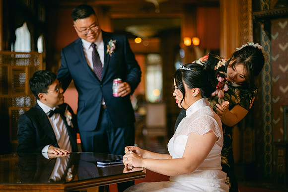 Christine and Alex Castle Green Wedding