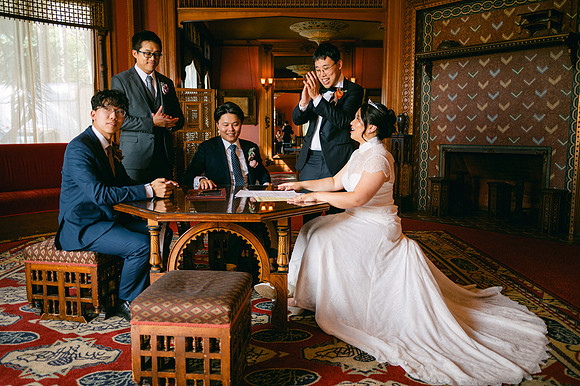 Christine and Alex Castle Green Wedding