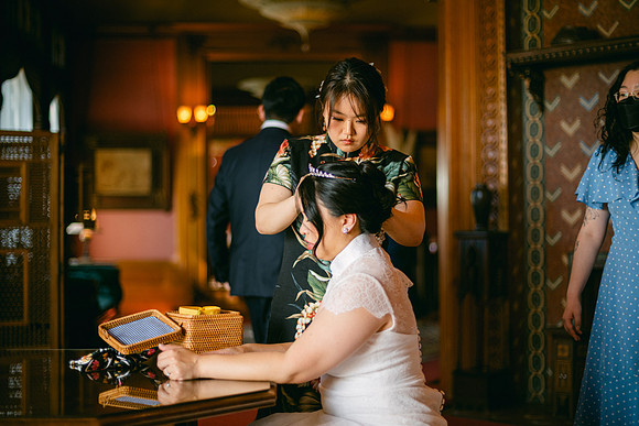 Christine and Alex Castle Green Wedding