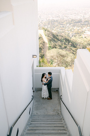 Elizabeth and Paul Engagement at Griffith Observatory