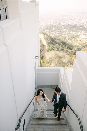 Elizabeth and Paul Engagement at Griffith Observatory