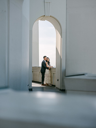 Elizabeth and Paul Engagement at Griffith Observatory