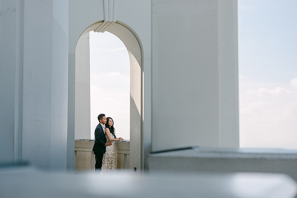 Elizabeth and Paul Engagement at Griffith Observatory