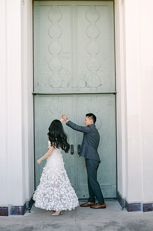 Elizabeth and Paul Engagement at Griffith Observatory
