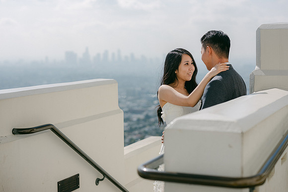 Elizabeth and Paul Engagement at Griffith Observatory