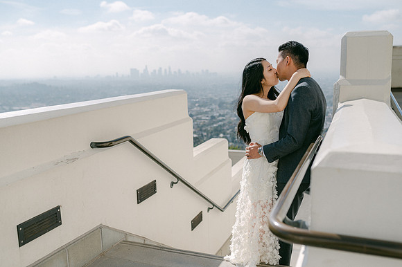Elizabeth and Paul Engagement at Griffith Observatory