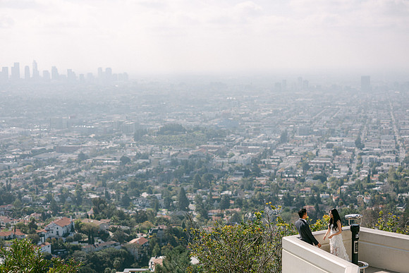 Elizabeth and Paul Engagement at Griffith Observatory