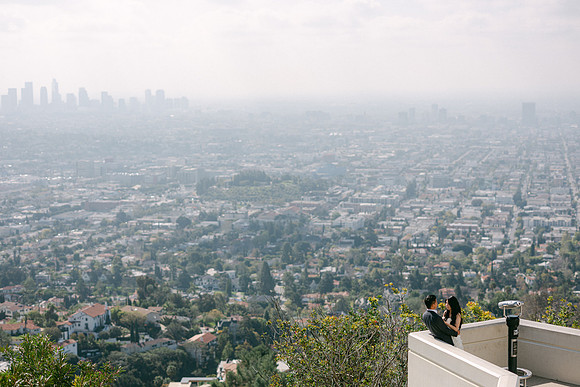 Elizabeth and Paul Engagement at Griffith Observatory