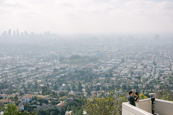 Elizabeth and Paul Engagement at Griffith Observatory