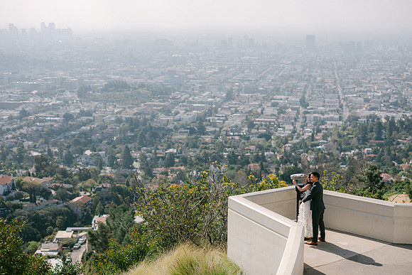 Elizabeth and Paul Engagement at Griffith Observatory