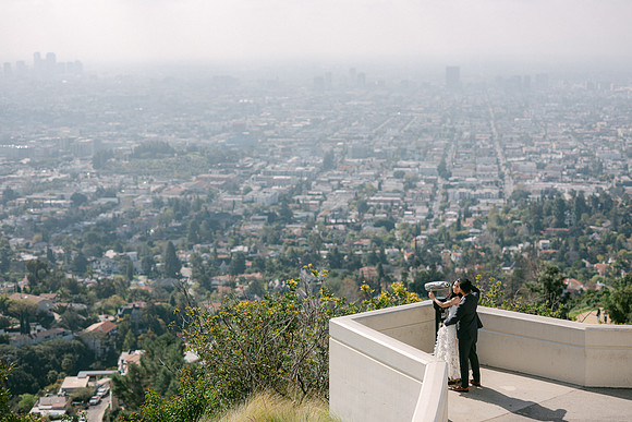 Elizabeth and Paul Engagement at Griffith Observatory
