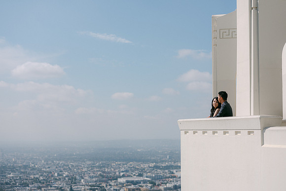 Elizabeth and Paul Engagement at Griffith Observatory