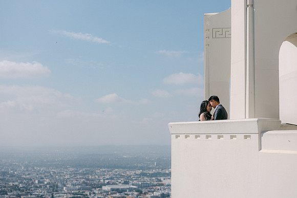 Elizabeth and Paul Engagement at Griffith Observatory