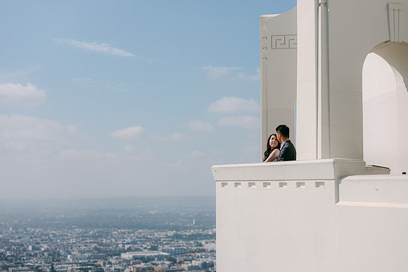 Elizabeth and Paul Engagement at Griffith Observatory
