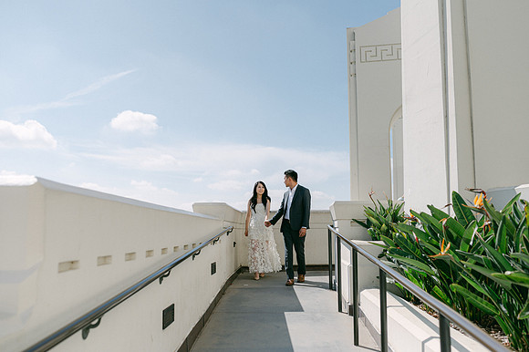 Elizabeth and Paul Engagement at Griffith Observatory