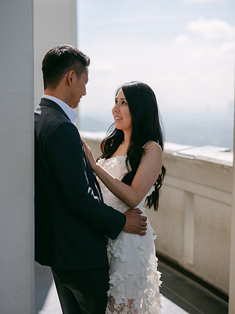 Elizabeth and Paul Engagement at Griffith Observatory