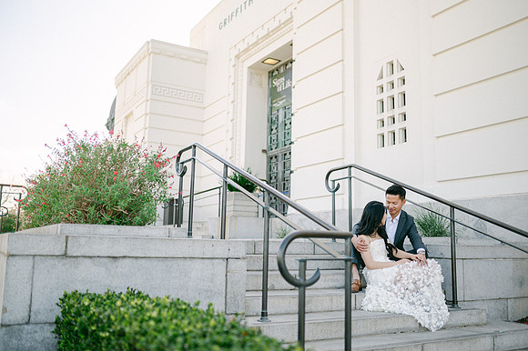 Elizabeth and Paul Engagement at Griffith Observatory