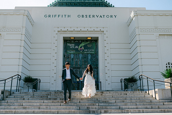 Elizabeth and Paul Engagement at Griffith Observatory
