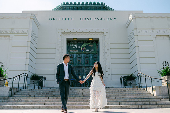 Elizabeth and Paul Engagement at Griffith Observatory